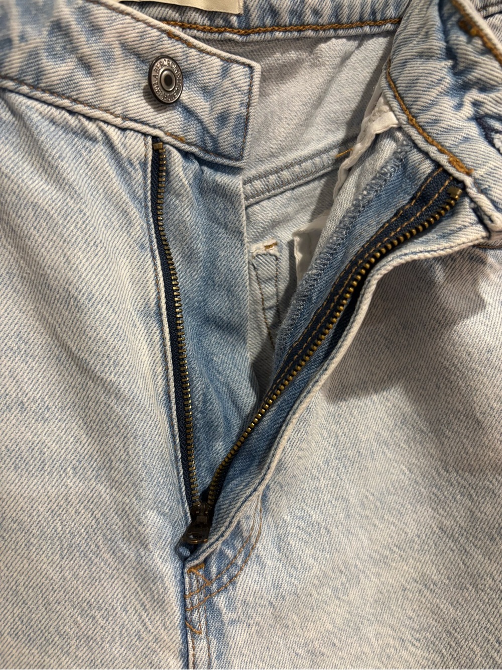 Abercrombie & Fitch Curve Love Crop Wide Leg High Rise Jeans Light Wash 30/10S - Picture 5 of 8